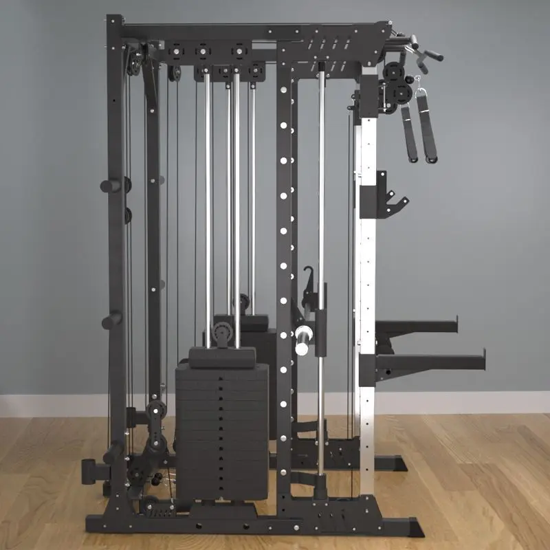 MIYAUP-máquina Smith de tracción alta y baja, marco de barra, clásico, negro, buen pórtico de pájaro volador, sentadillas profundas