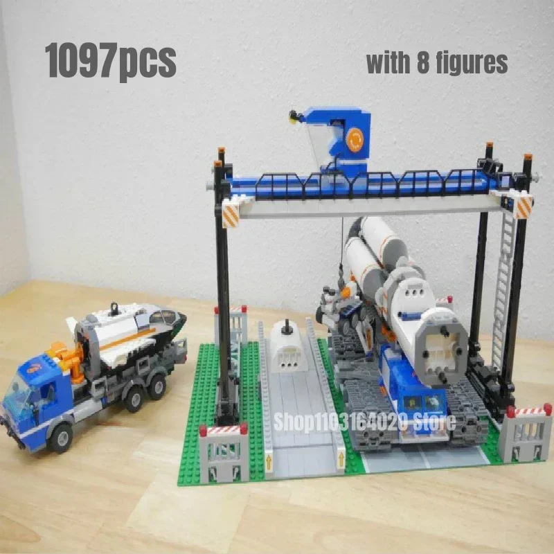 1097pcs Rocket Assembly & Transport Building Blocks 60229 Model Educational Bricks Toys Boys