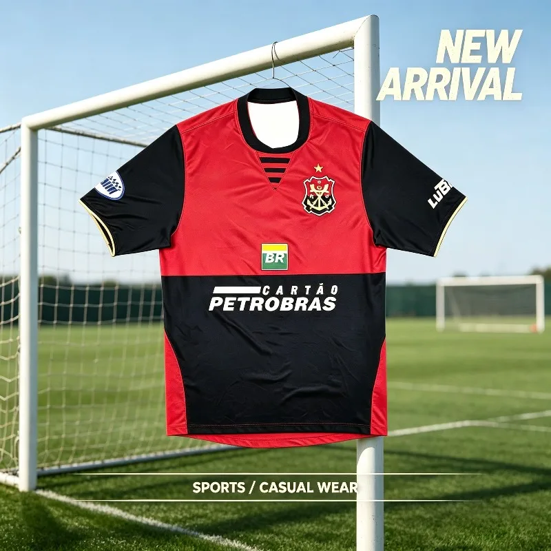 Mengão 2008 Retro Soccer Jersey Men Kid Flamengo Special V‑Neck Vintage Short Sleeve Football Shirt Brazil Classic Sport Uniform