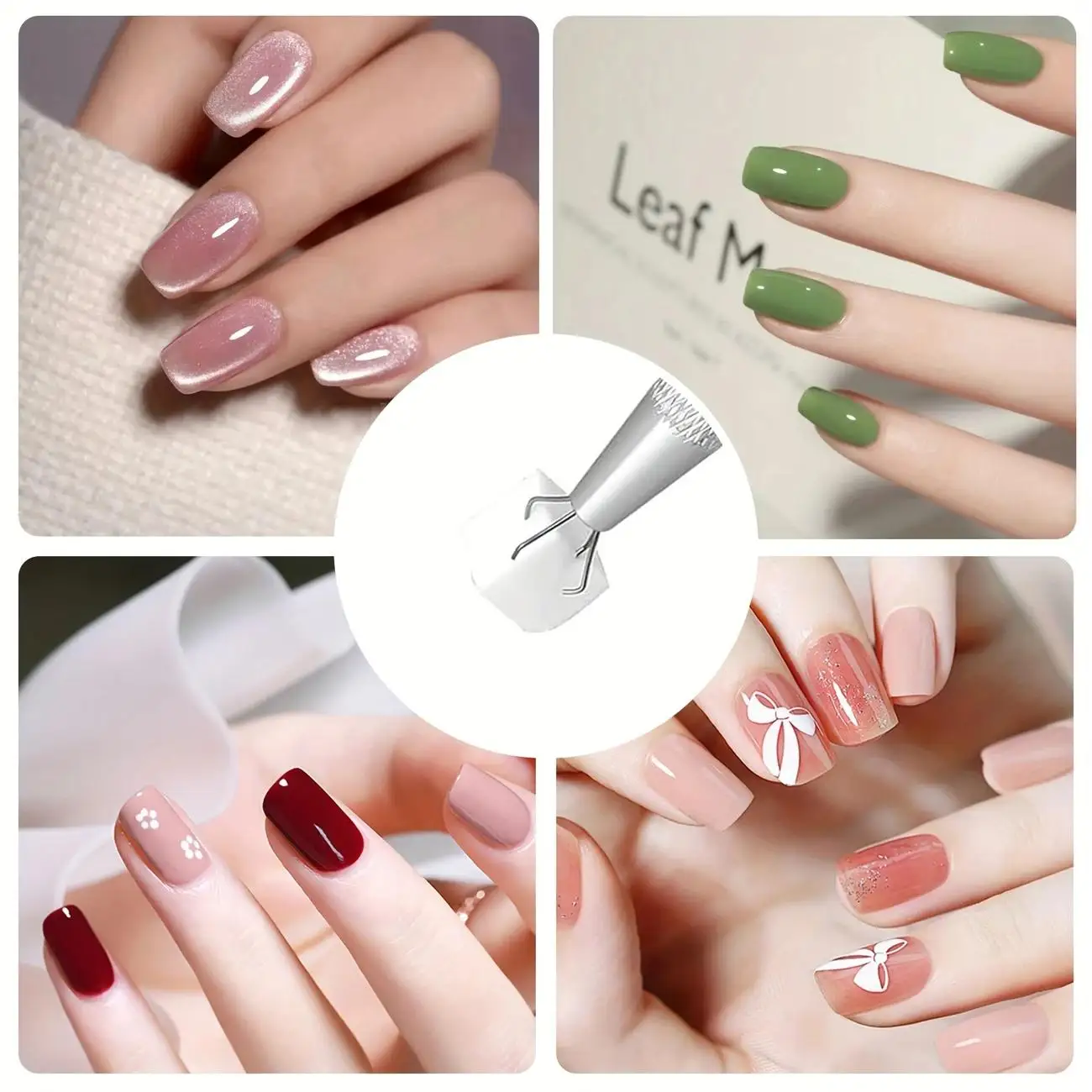 100‑Piece Gradient Color Nail Art Kit Complete, Manicure, Nail Care, Soft Sponge, Professional Brushes, Handle, Grip Pencils, No