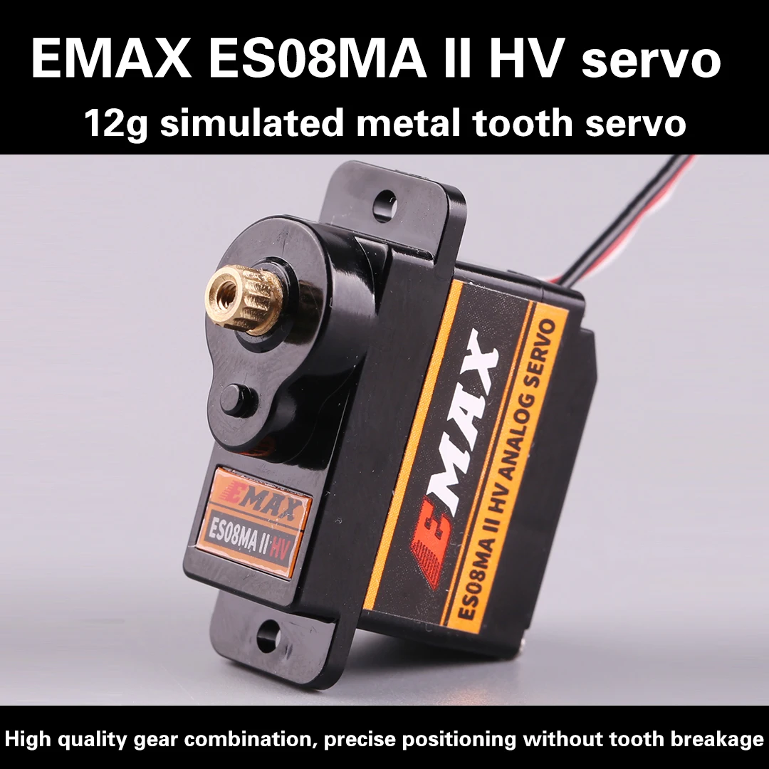 EMAX ES08MA II HV 12G High Voltage Metal Gear Analog Servo Universal Remote Control for RC Helicopter Plane Boat Car