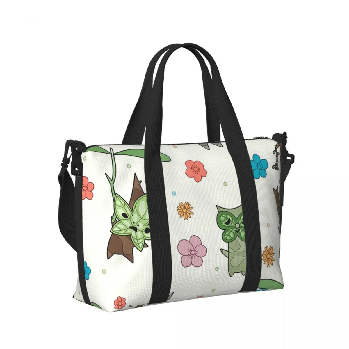 

Custom Korok Pattern Beach Travel Bag Large Capacity Tote Bags for Gym Yoga Women Shopping Duffle Shoulder Bag