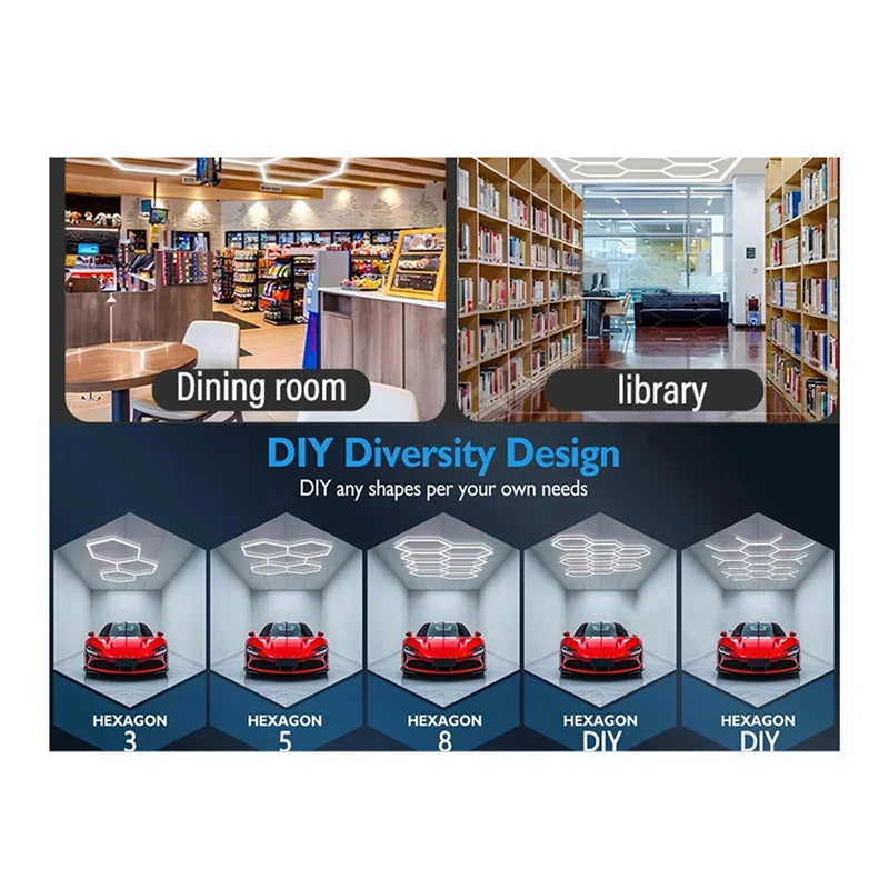 ABKY-For Workshop 4S عرض السيارات لإضاءة صالون الحلاقة لعرض إصلاح جسم السيارة في صالة الألعاب الرياضية 220 فولت