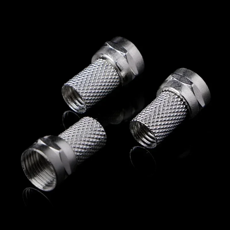 For RG6 Satellite TV Antenna Coax Cable Transmission, 10 Pcs 75 - 5 F Connector, Screw On Type, Twist - on