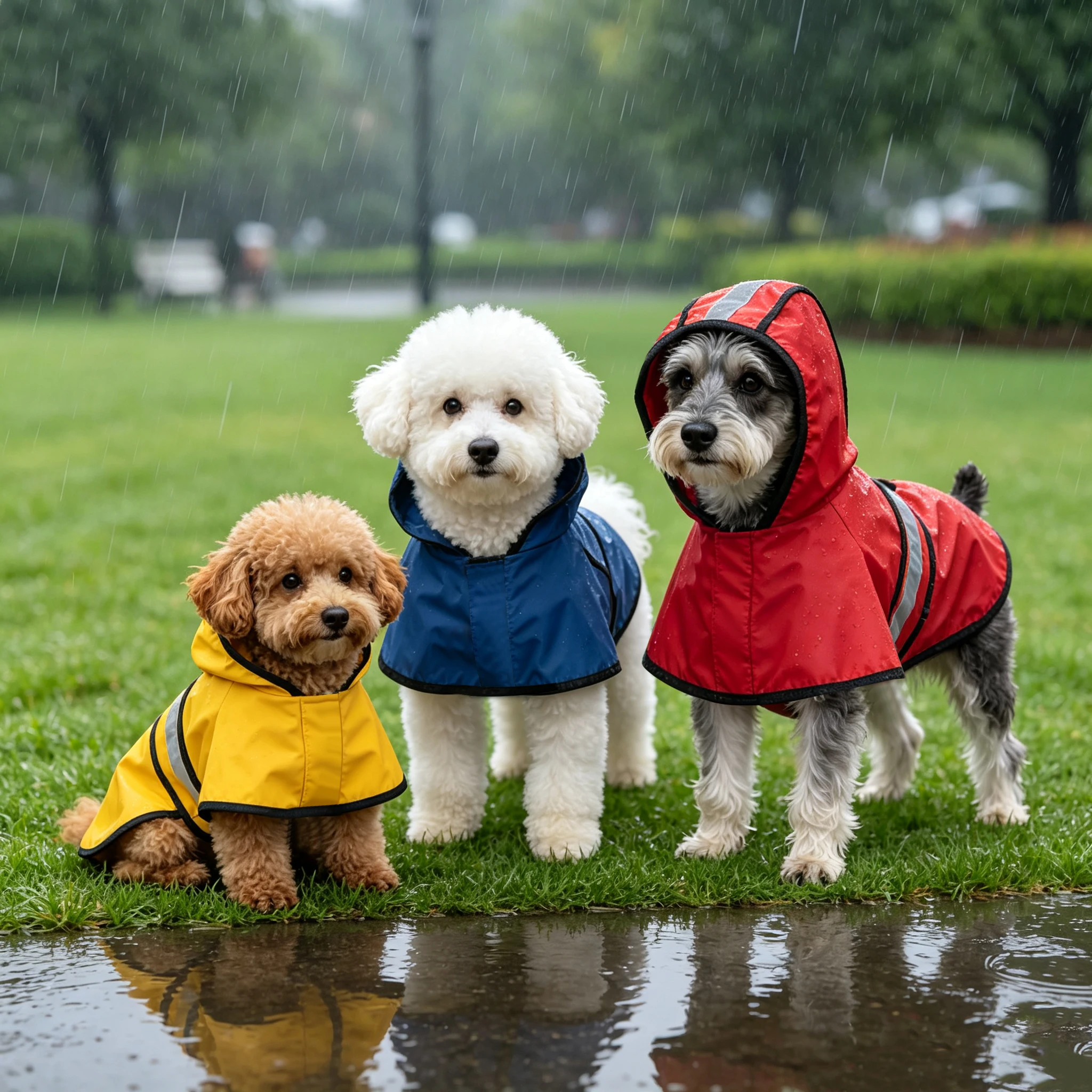 1pc,New Reflective Pet Raincoat for Small to Medium Dogs like Bichon And Teddy Universal Cat Rain Poncho Pet Supplies