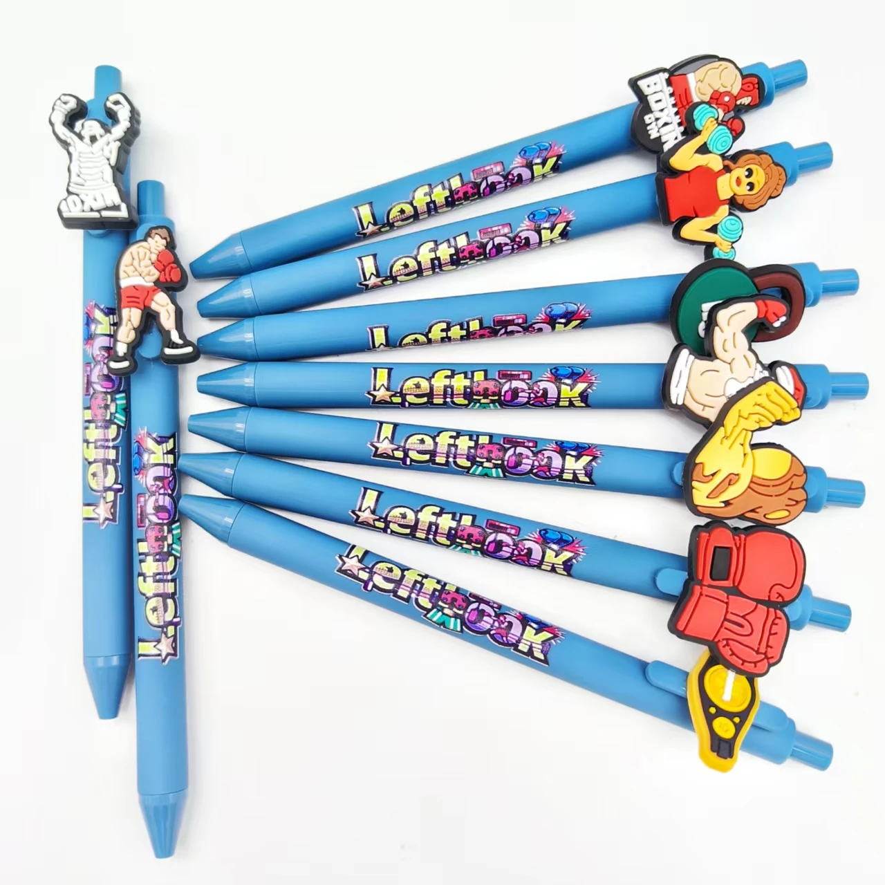 10pcs/16pcs 고에너지 복싱 활동 패치 인쇄 펜 바다 블루 시리즈 편지지 사무실 선물 볼펜