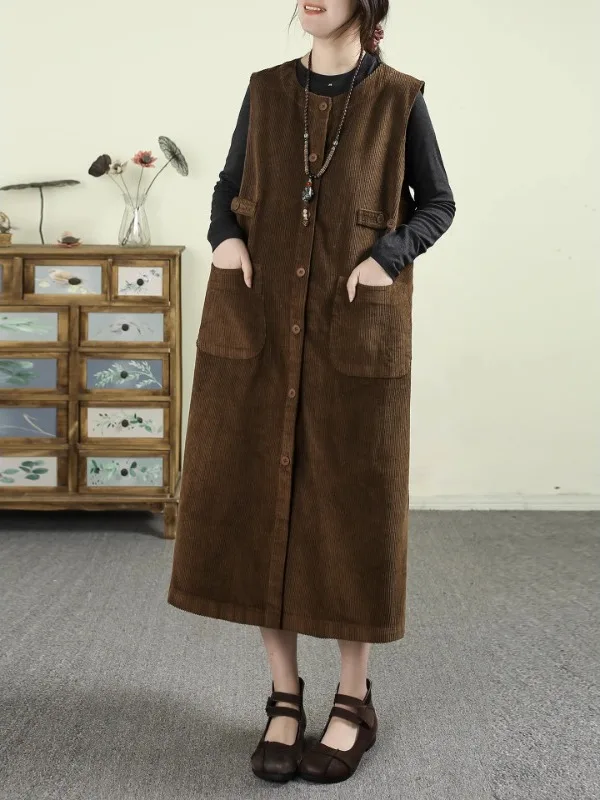 Retro japonês sle veludo colete dr feminino outono inverno solto em camadas svel longa saia evasê dr