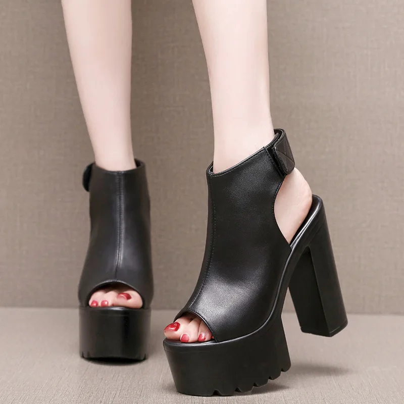 

Rome Peep Toe Sandals in Leather Women's Heels for Ladies Shoe Summer Sandals 2025 Luxury Woman Sandals Dress High Quality 14CM