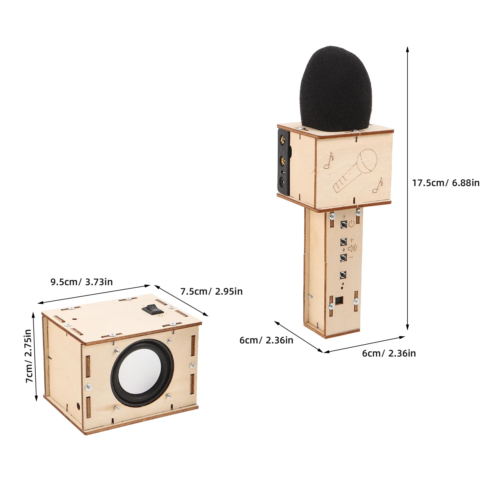 Kit Fai-da-Te per Altoparlante in Legno per Bambini, Costruisci il Tuo Mini Subwoofer, Kit Elettronico per Suono, Macchina per Karaoke Wireless