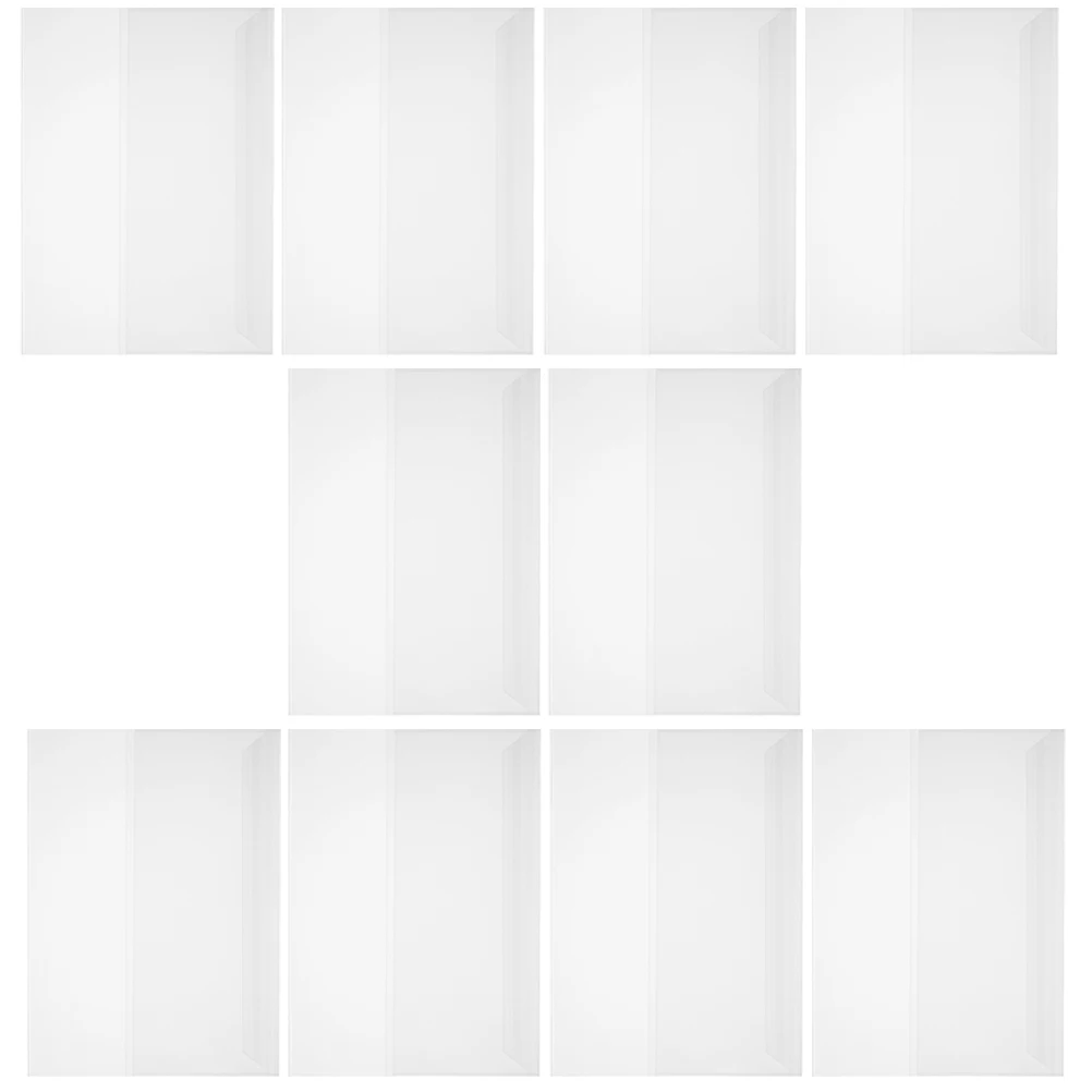 10 Sheets Waterproof Book Cover Protector Clear Plastic Transparent Notebook Case Reusable School Office