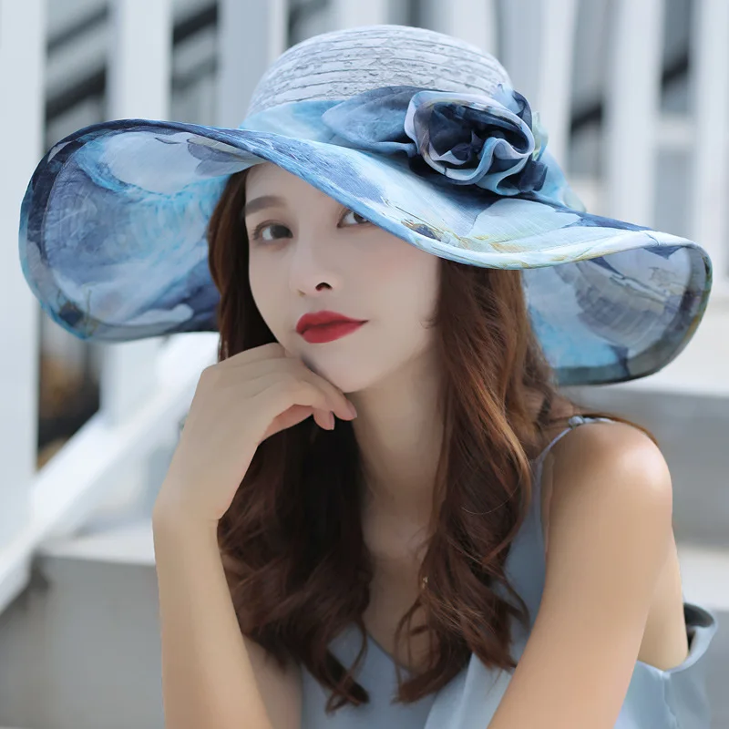 Sun Protection Hat Women's Uv Protection Broad-brimmed Hat Seaside Travel Beach Versatile Sun Hat Female Summer Sun Hat Female