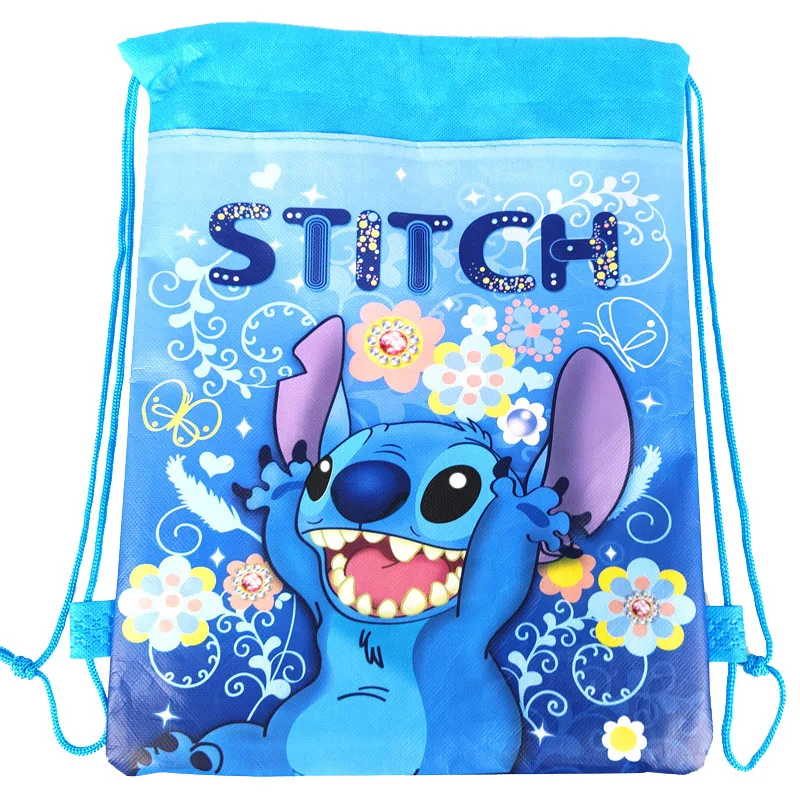 Disney Anime Figure Lilo&Stitch Drawstring Bag Stitch Party Decorations Gift Bag Kid Birthday Party Baby Shower Supplies Gifts