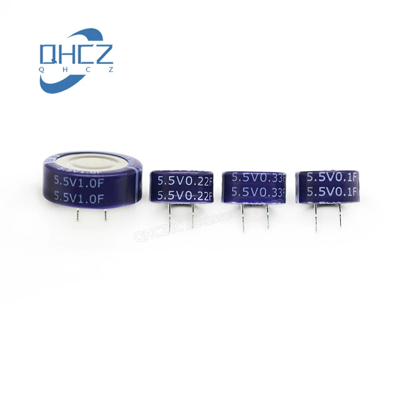 5PCS C type 5.5V Super capacitor 0.1F 0.33F 0.47F 1F 1.5F Button Farad capacitor SE-5R5-D474VY New and Original  In Stock