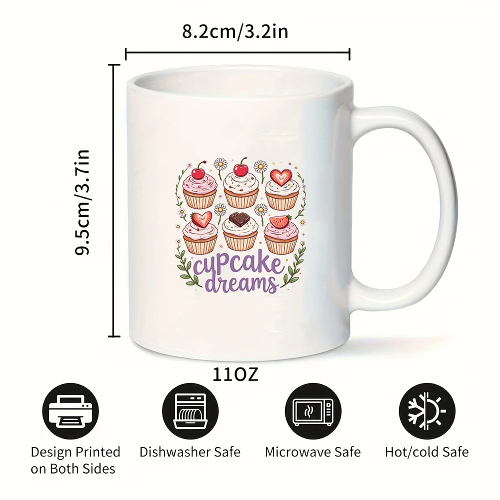 كوب سعة 11 أونصة + كوب توضيحي للكيك الكرتوني + كوب مشروبات للأطفال - كوب هدية مكتب عائلي لعيد الميلاد