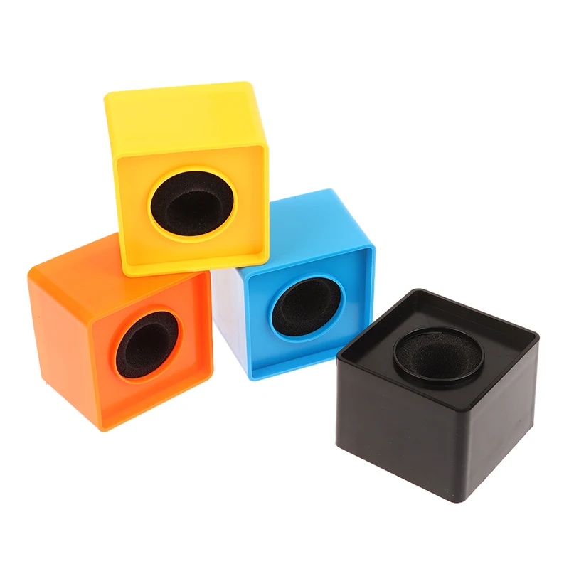 1 قطعة برتقالي/أسود/أصفر/أبيض/أزرق ABS KTV ميكروفون محطة العلم مربع الشكل ميكروفون محطة مقابلة التلفزيون ثقب أسود #3