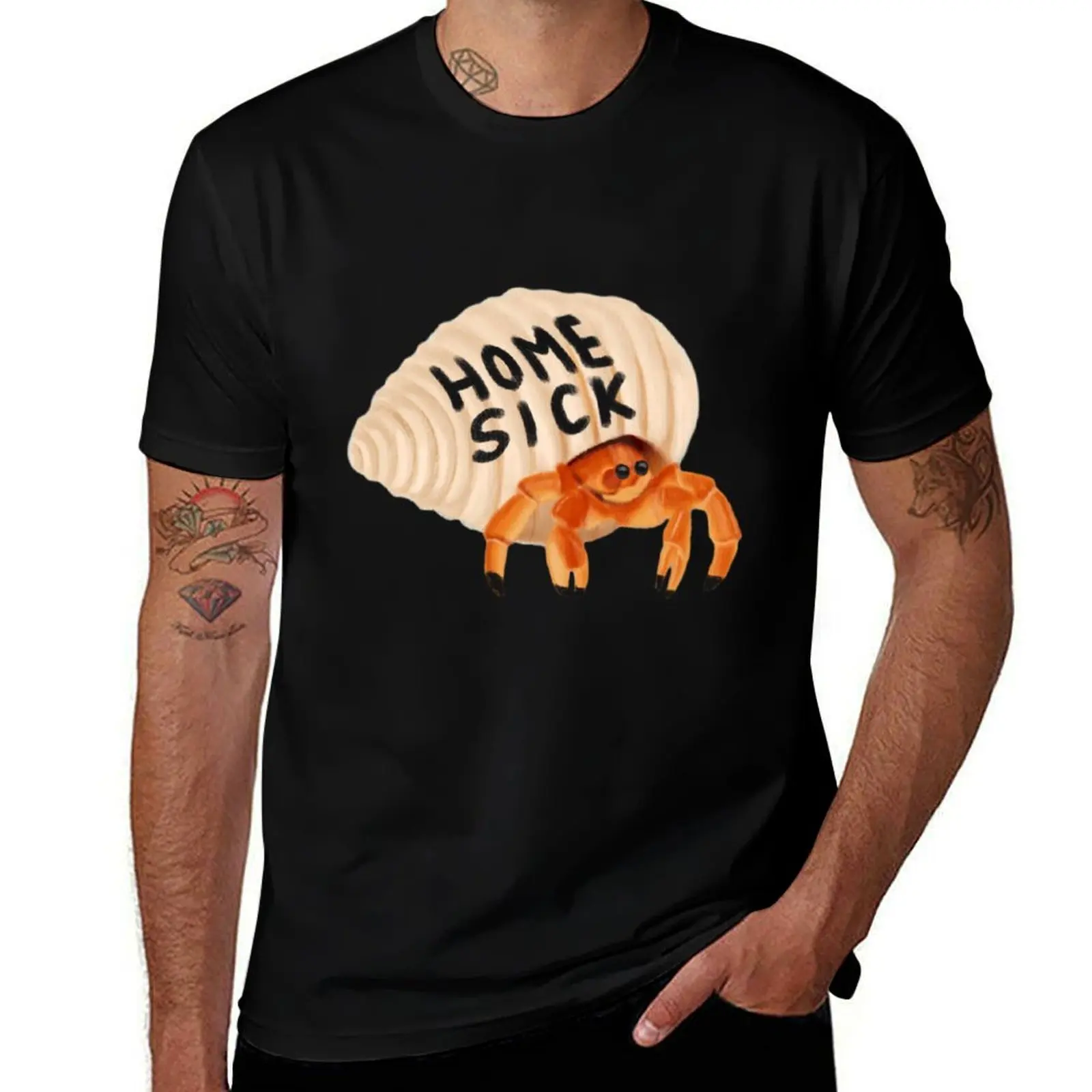 

A little homesick crab T-Shirt animal prinfor boys aesthetic clothes summer top shirts men graphic