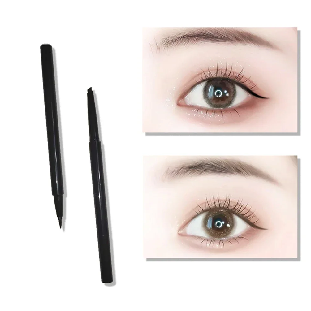 Private Label Automatic Rotating 2 in 1 Eyebrow Pencil & Eyeliner Custom Logo Waterproof High Pigmented Makeup Wholesale