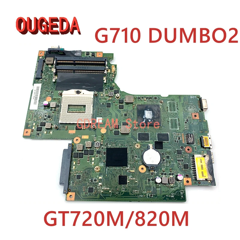 

OUGEDA Laptop Motherboard For Lenovo G710 DUMBO2 REV:2.1 DDR3L GT720M/820M video card Main board full tested