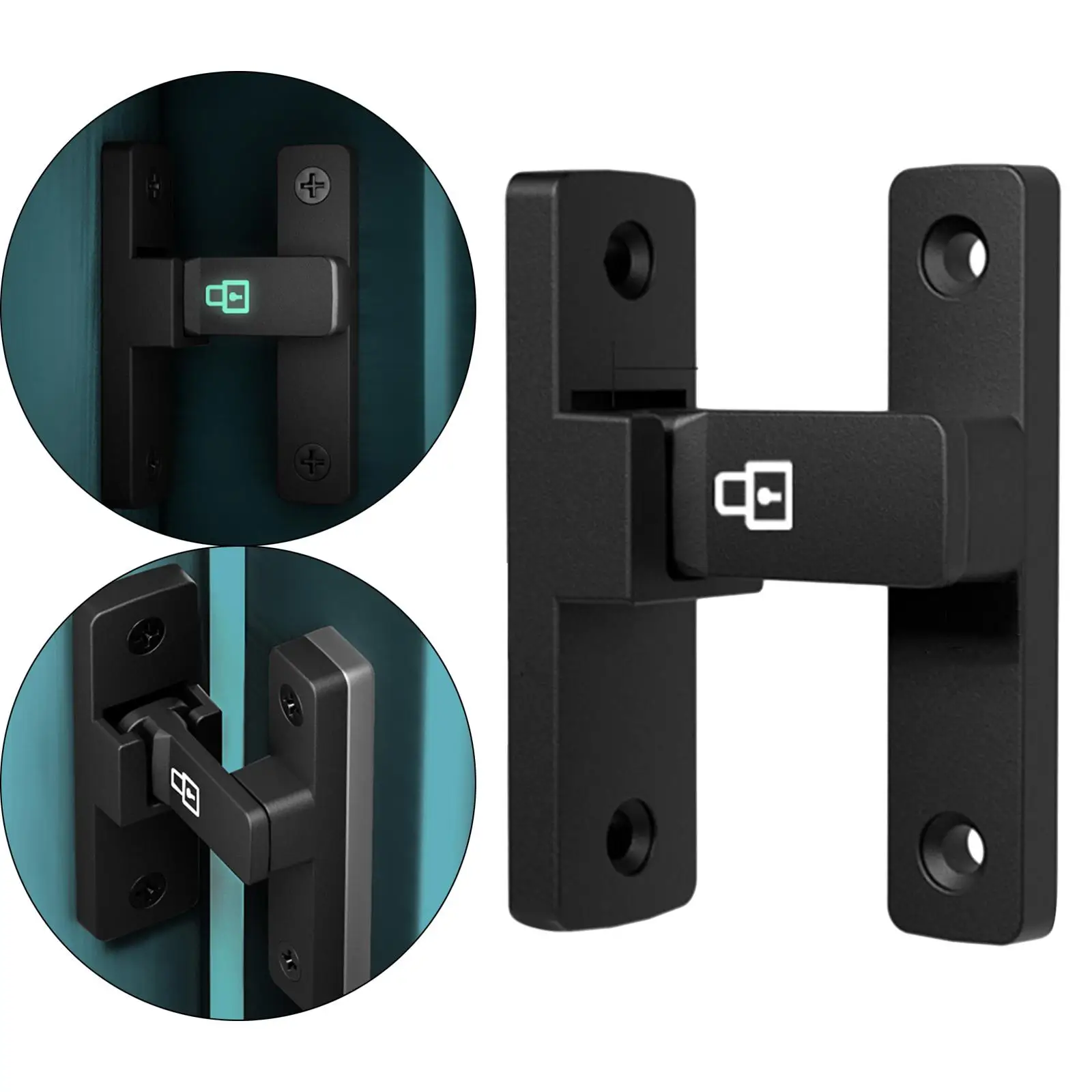 

Luminous Bolt Lock Flip Hardware Zinc Alloy Door Latch Heavy Duty Safety for Garage Garden Barn Sliding Doors