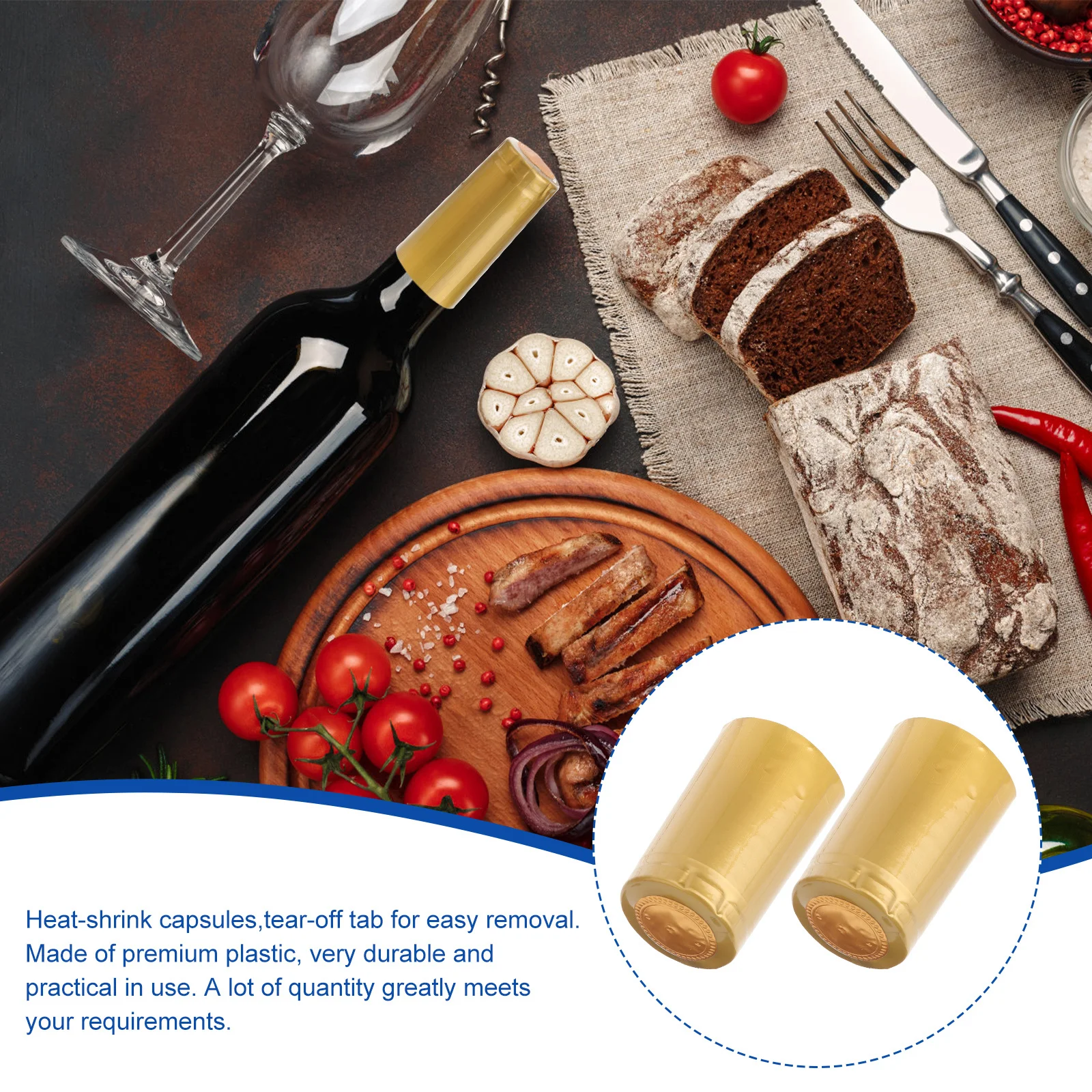 

200Pcs Wine Bottle Heat Shrinkable Film Red Black Premium Plastic Tear Off Tab Home Winery Homebrew Wine Accessories