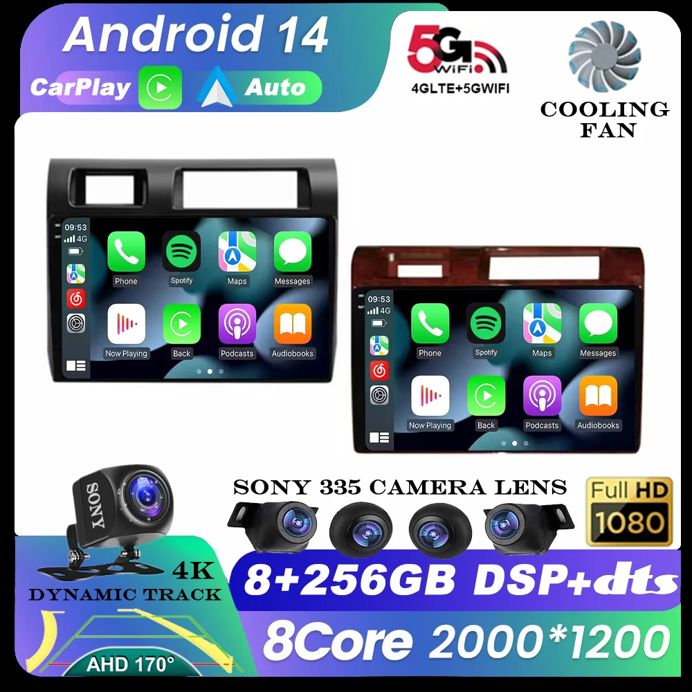 

Android 14 For Toyota Pickup Land Cruiser LC 70 79 Series 2007 - 2020 Wireless Carplay+Auto Multimedia Stereo Video Player QLED