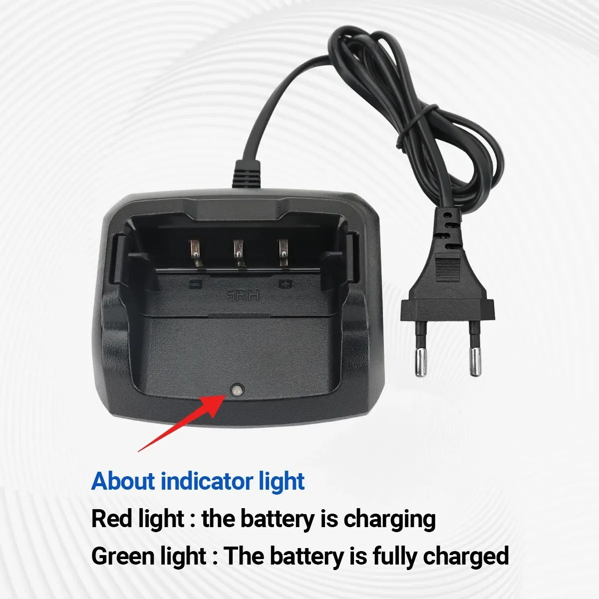 Base de carga Baofeng UV-5RH UV-5RM Cargador de escritorio US/EU - imagen 5