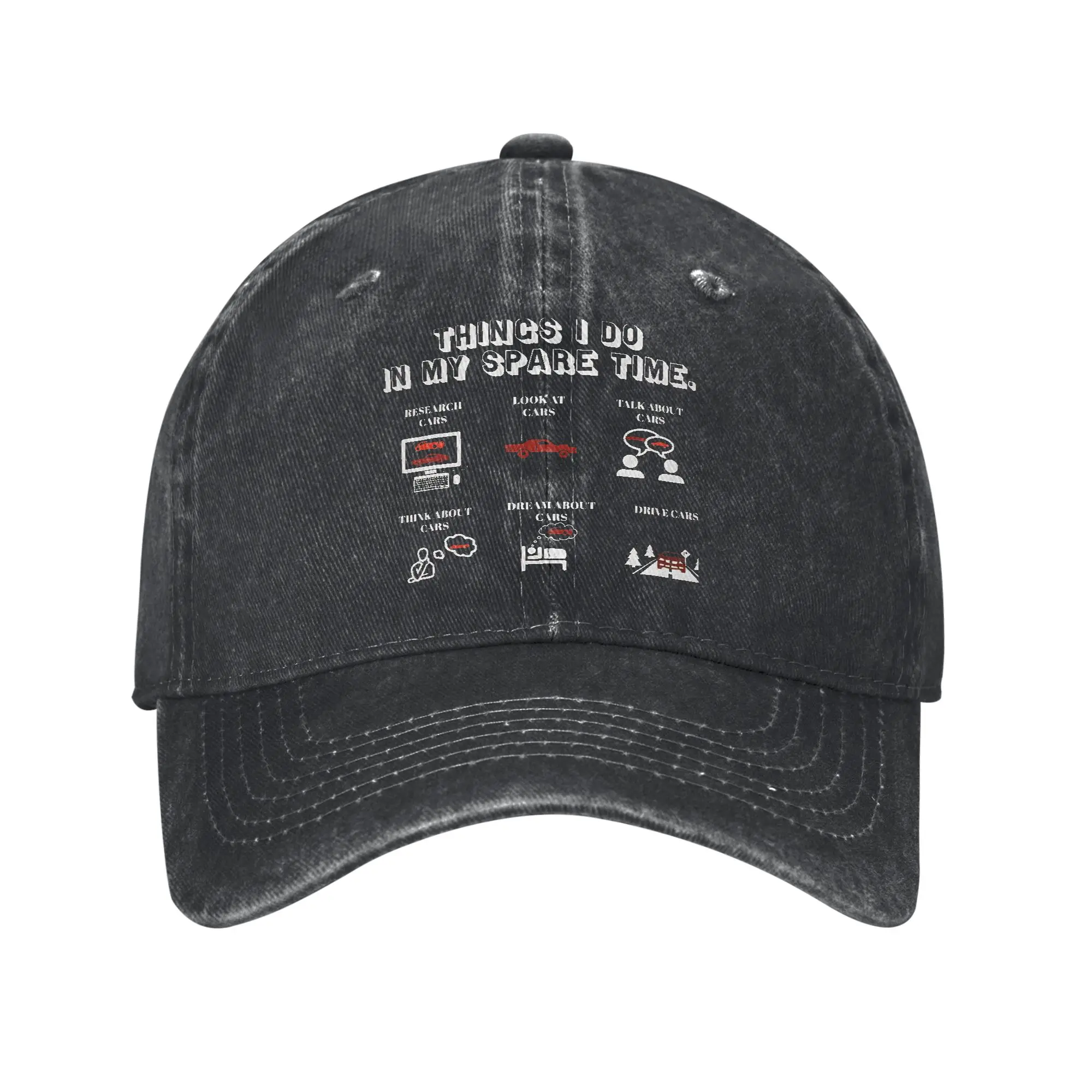 Things I Do In My Spare Time Cars Baseball Caps Vintage Distressed Washed  Snapback Hat for Men Women Outdoor Summer Hats Cap