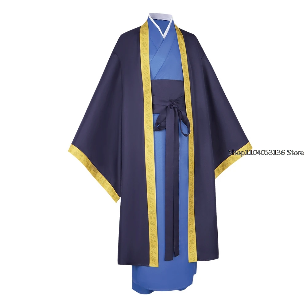 Fantasia de Cosplay Anime para Homens e Mulheres, The Amazing Diaries Jinshi, Robe Azul, Headwear, Kusuriya No Hitorigoto, Peruca Halloween