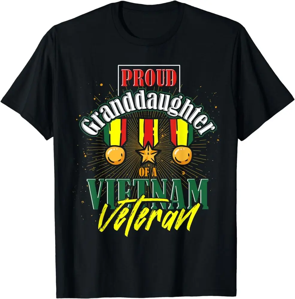 NEW LIMITED Army Proud Granddaughter Of A Vietnam Veteran T-Shirt S-3XL