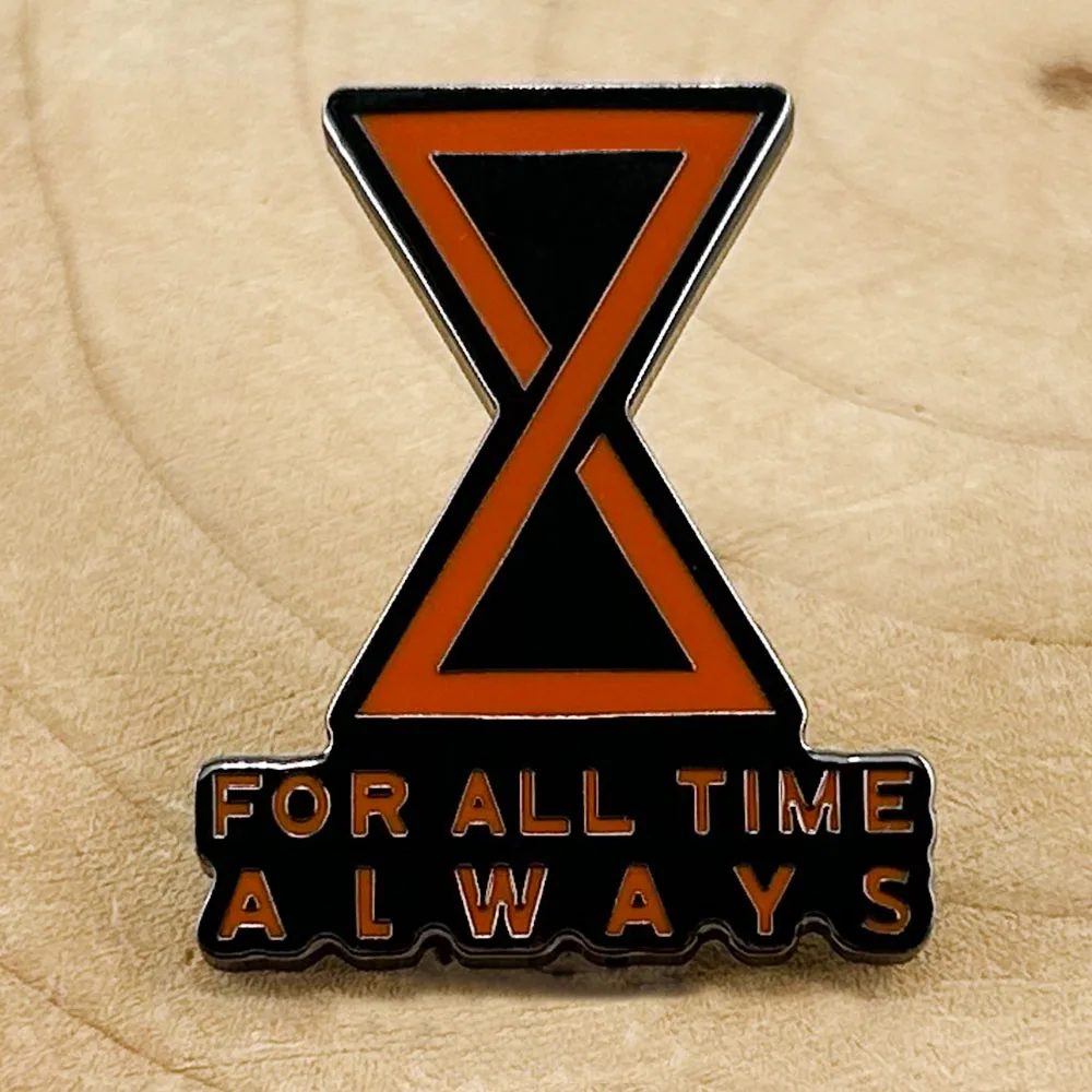 For All Time Always Hourglass Enamel Pin Miss Minutes Inspiration Badge Wedding Jewelry Gifts For Men And Women