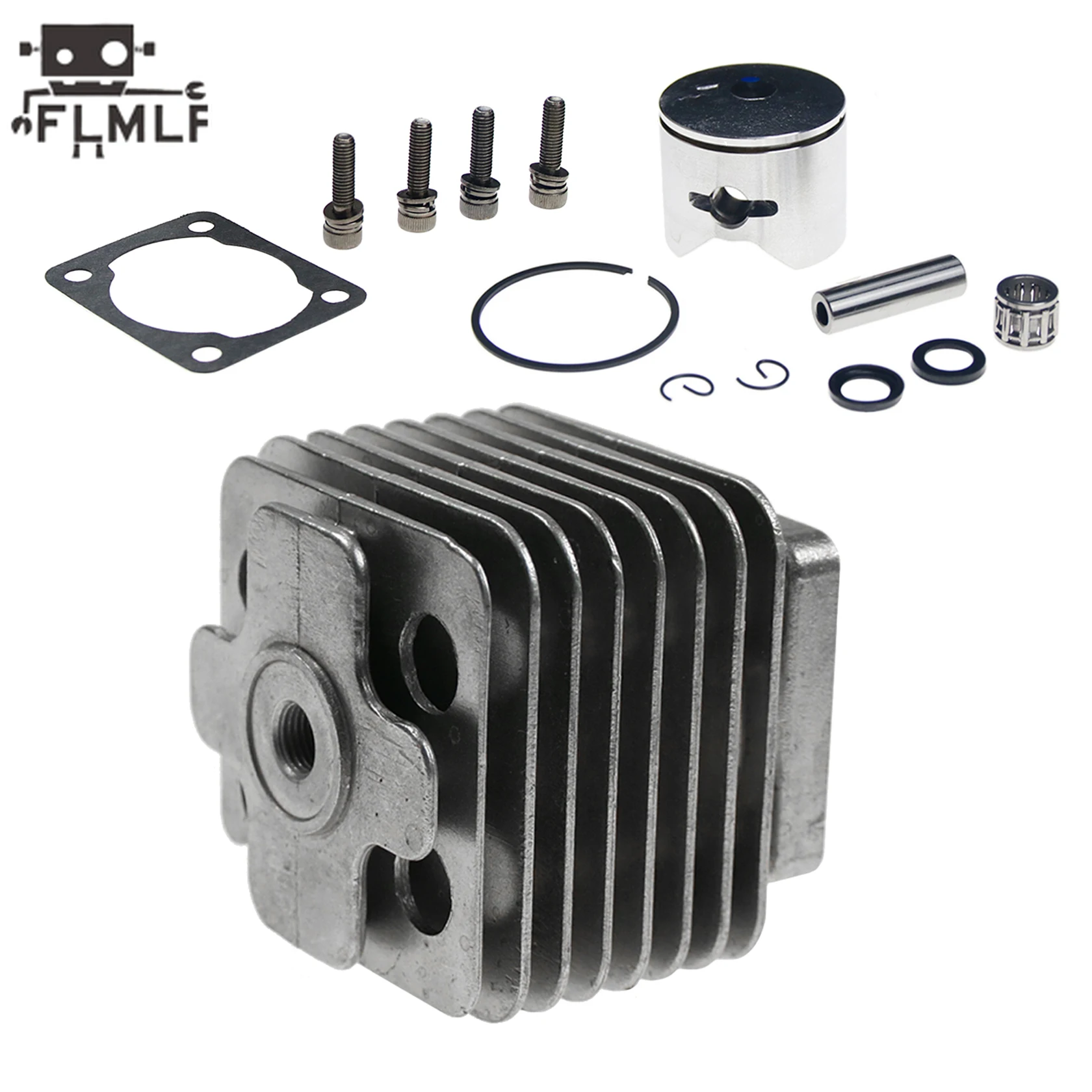 FLMLF-cilindro de motor de caja de lengüeta, pieza Original de 4 pernos, 29CC, 32CC, para 1/5 Rc Hpi Rofun Km, Rovan Baja LT, MCD, DBXL, FG, GoPed, Redcat