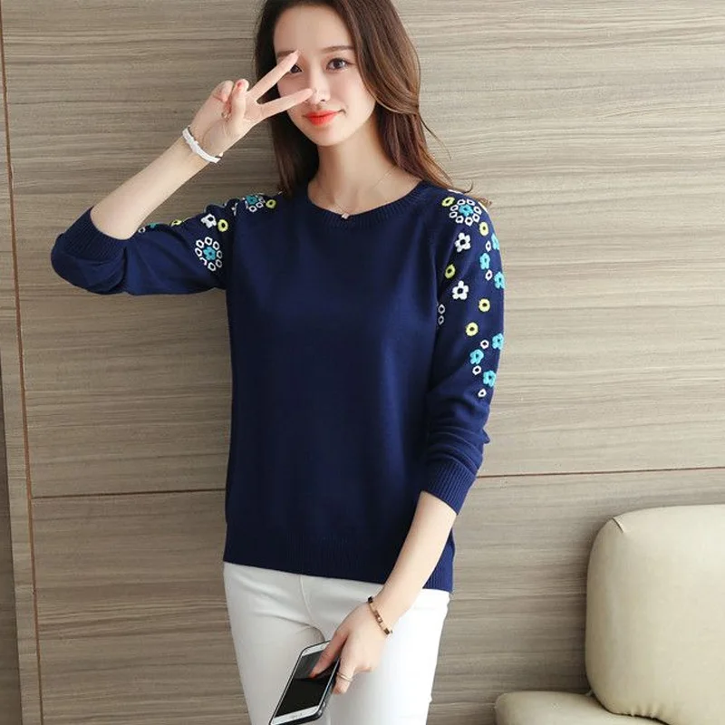 2023 Autumn Winter Thin Knitting Pullovers Femme Solid Color Long Sleeve Sweaters Interior Lapping O-neck Women\'s Clothing New