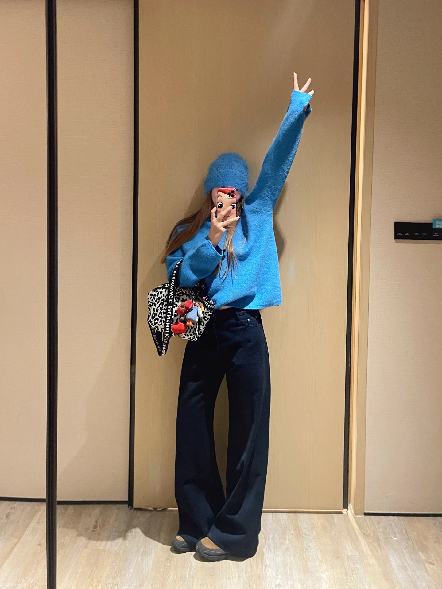 

KOGIRL Soft Blend Rabbit Fur Knitted Sweater round Ne Warm Casual Sle Women's Faionable Lazy Feel Top Winter ential