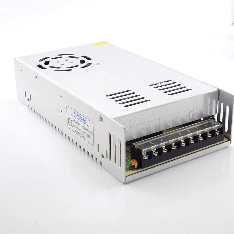 Alimentatore driver LED AC100V-265V a DC 12V 30A Trasformatore di illuminazione CCTV Telecamera Driver di alimentazione Adattatore Convertitore Interruttore G3