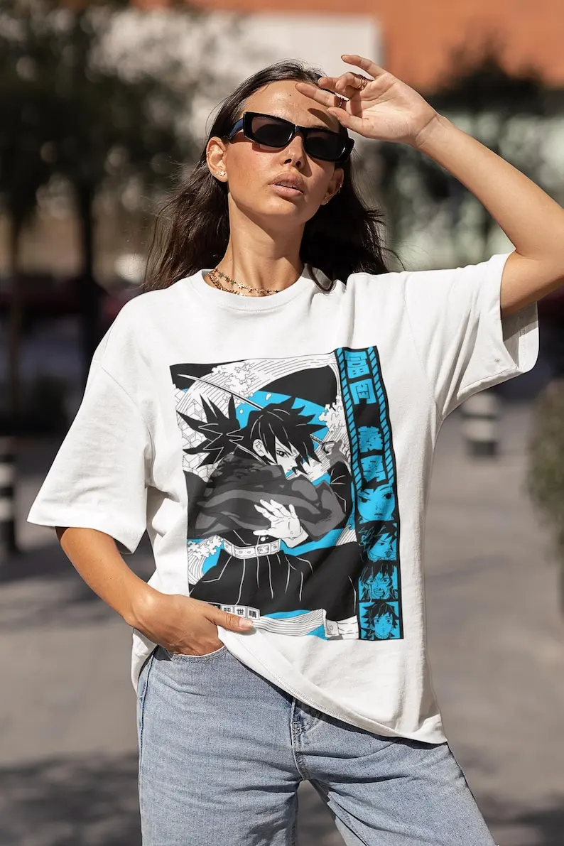 Legendary Demon Hunter Unisex T-shirt - Japanese Anime Art, Manga Style Graphics, Dark Fantasy Design, Unique Apparel