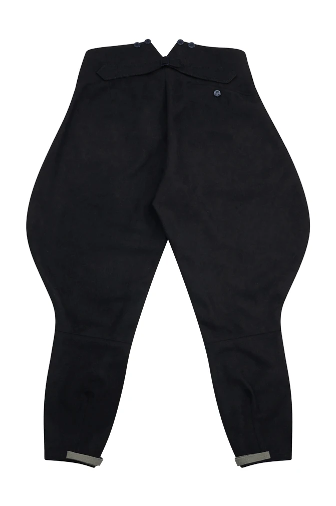 Pantalones de lana negros de oficial de policía alemana, GUWJ-020, WWII