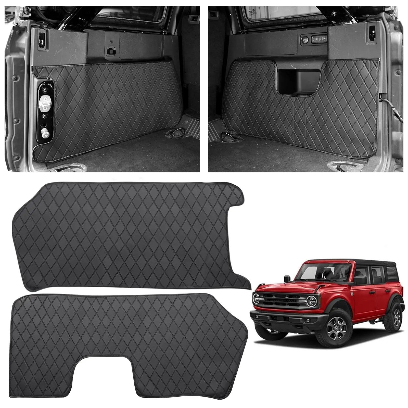 

Trunk Protector Mats For Ford Bronco 2021-2024 4Door Cargo Sidewall Protector Trunk Sidewall Protector Mats Interior Accessories