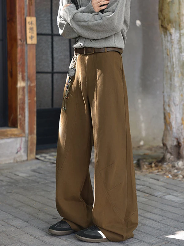 

Мужские свободные брюки-карго с широкими штанинами, осенние, новые, в стиле Cleanfit, американские прямые повседневные брюки с дизайном «лезвие»