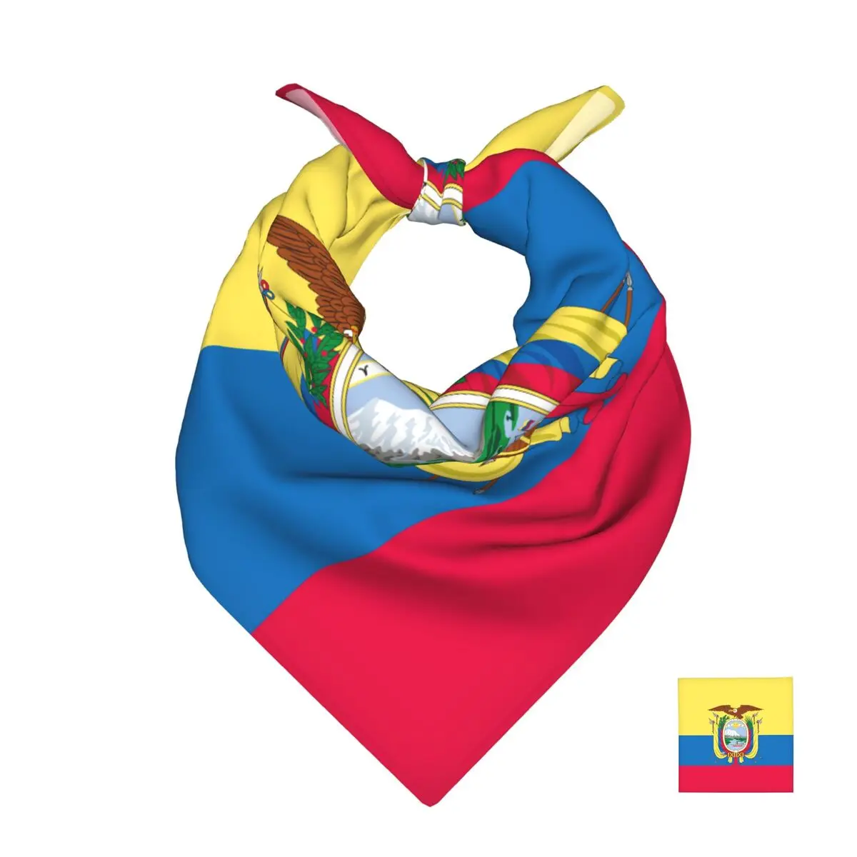 

50cm*50cm Flag Of Ecuador Scarf Head Hair Shawl Women Designer Scarfs Square Headband