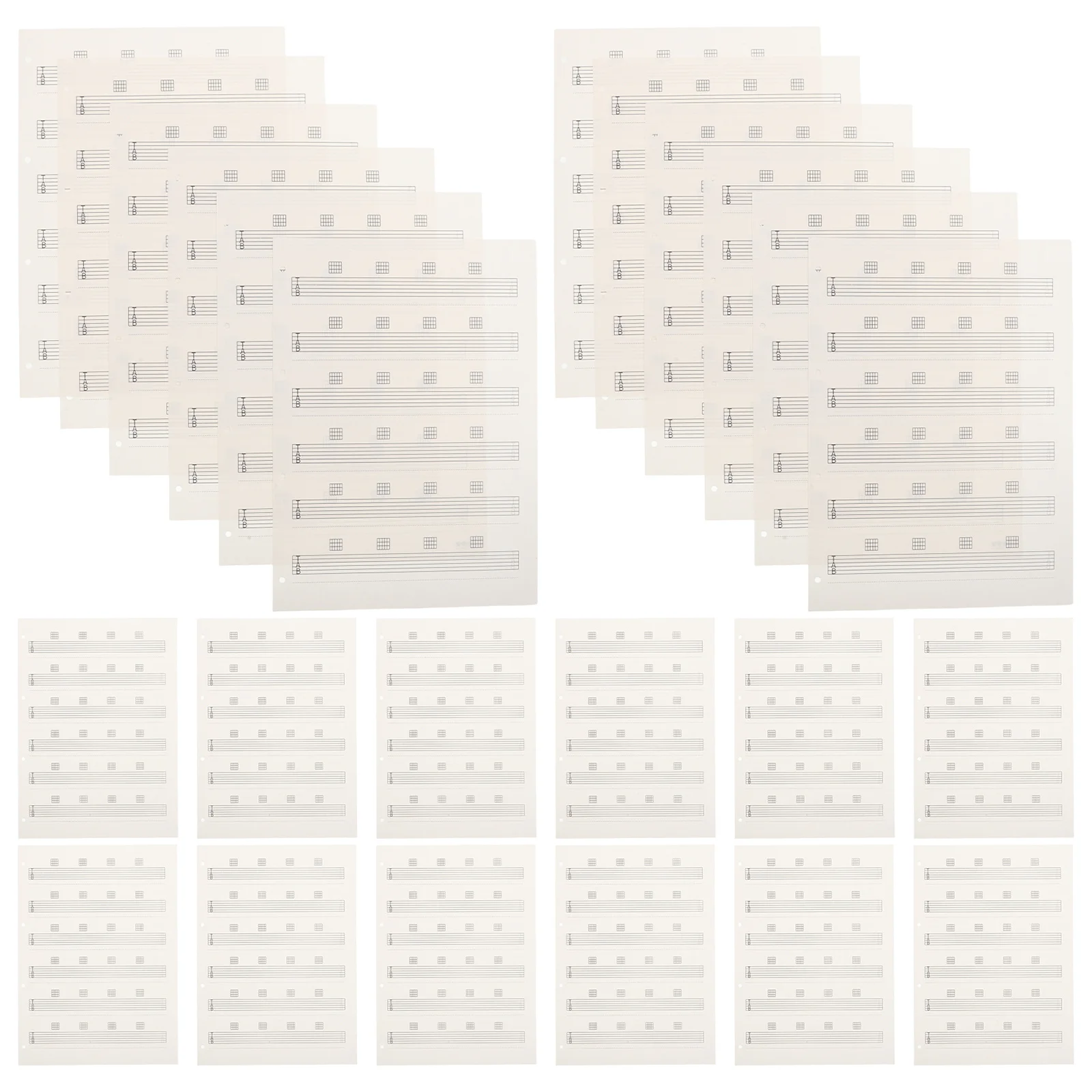 

85Pcs Guitar Tablature Notation Paper Blank Guitar Tab Sheets for Music Composition Practice Smooth Ink Resistant Paper