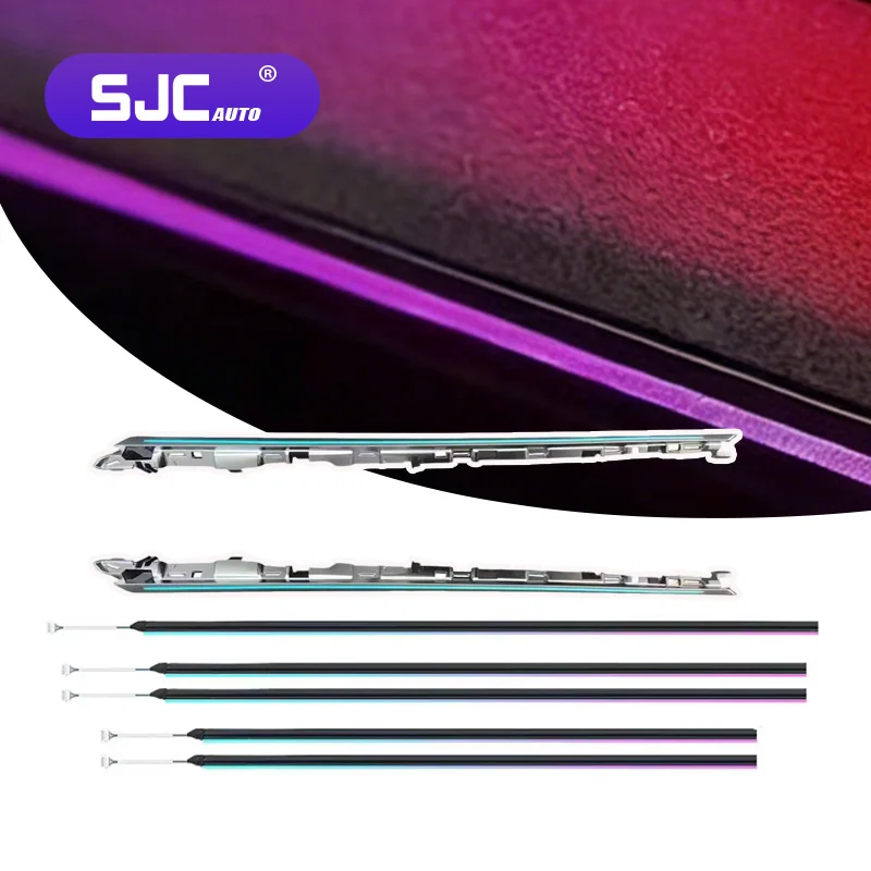 NewSJC Car Symphony Led Atmosphere Light for 2024 Tesla Model Y LHD/RHD Accessories Interior Decoration Upgrade rainbow 64colors