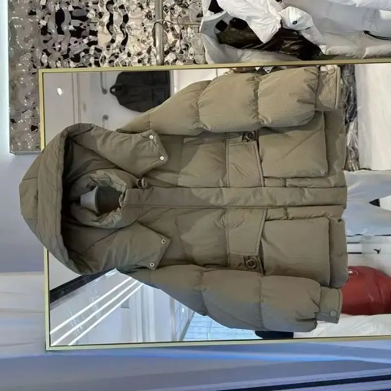 

2025 зимняя женская корейская новая короткая стильная хлопковая куртка, свободное хлопковое пальто с капюшоном, толстое пальто в западном стиле, универсальное хлопковое пальто