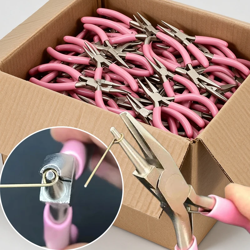 5In Mini Jewelry Plier DIY Carbon Steel Round Nose Jewelry Tools Copper Jewelry Wire for Jewelry Making 1/2/3/5pcs