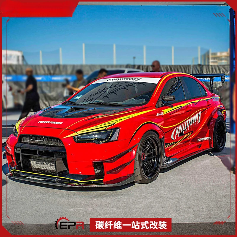 

For Mitsubishi Lancer Evolution EVO X/Wing God - Varis 3rd Gen Fiber Widebody Full Set Body Kit