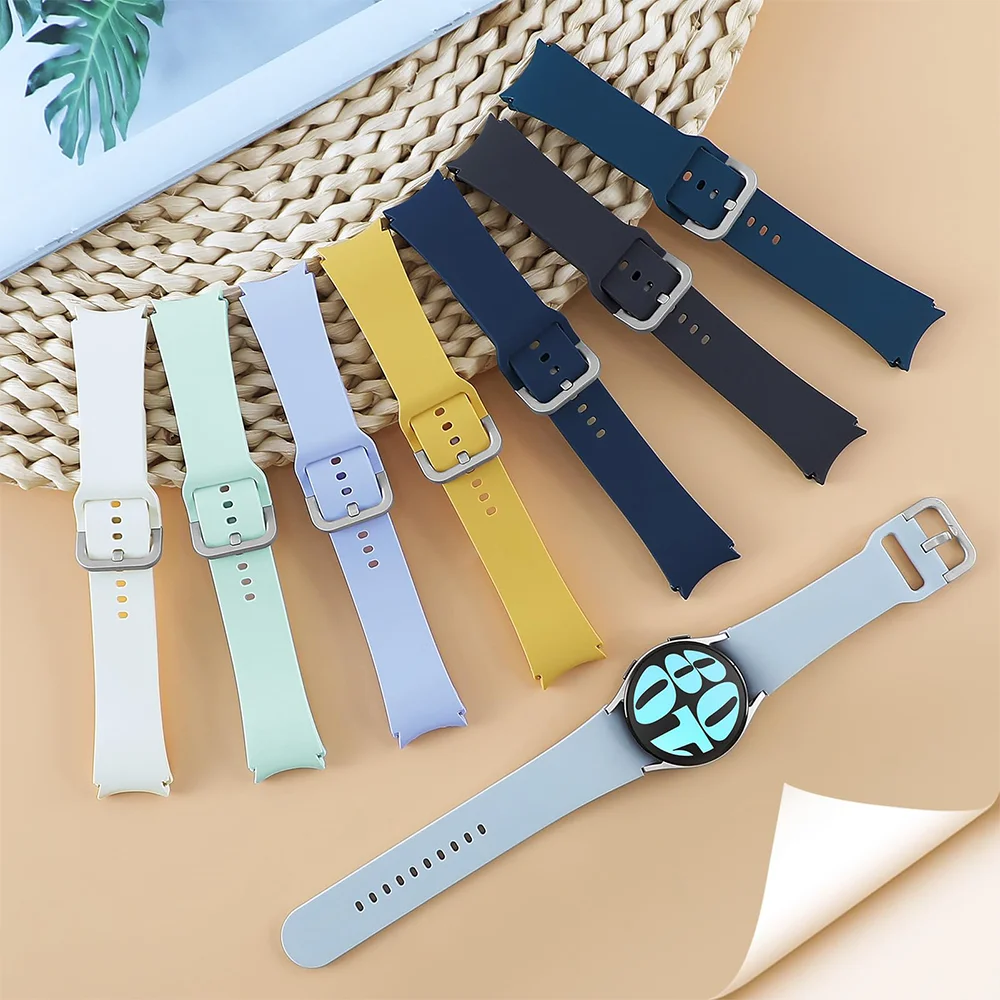 Bänder für Samsung Watch 4/5/6/7 44 mm 40 mm Zubehör Handgelenk Sportarmband Correa Galaxy Watch 6 Classic Original Silikonarmband