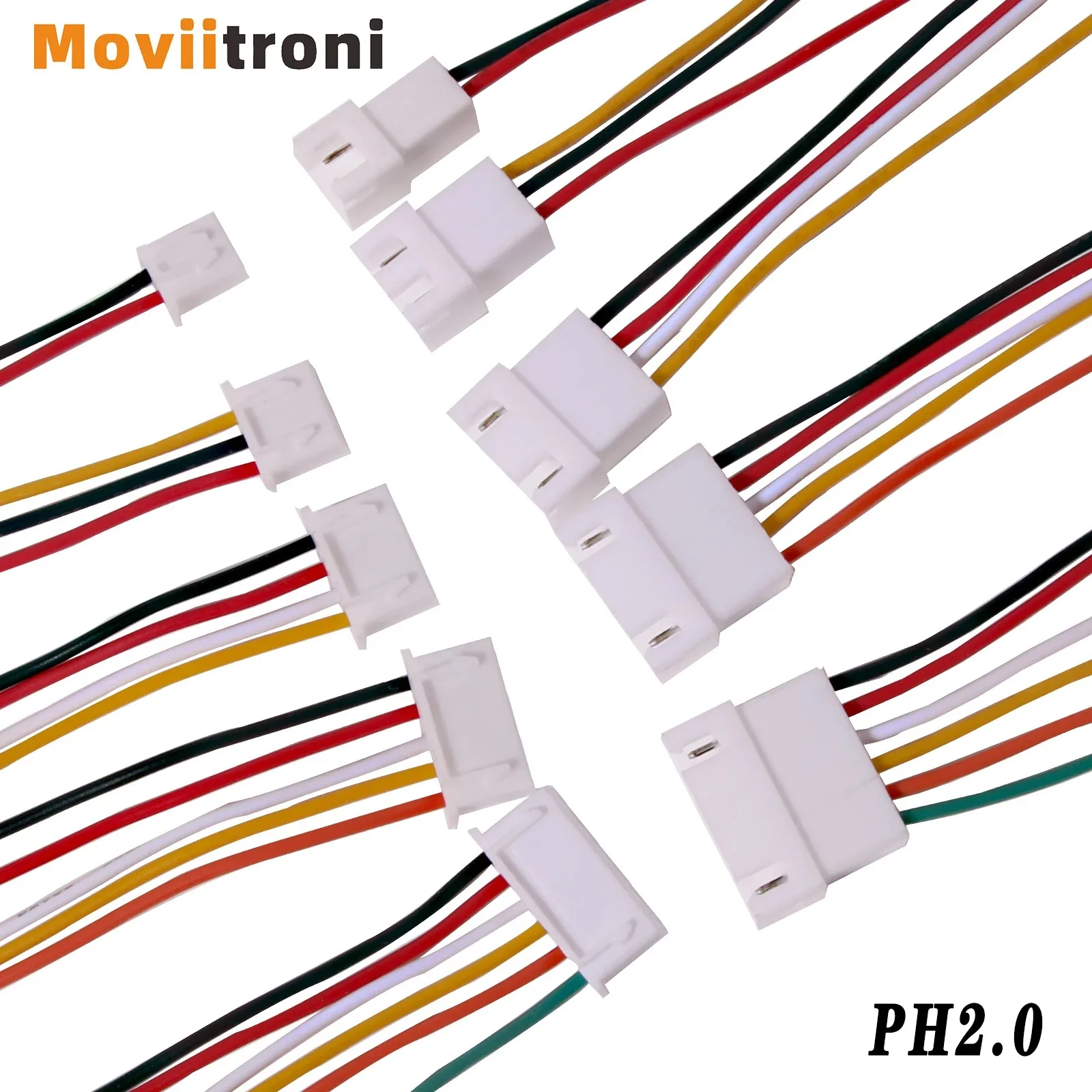 

10-20 Pairs JST PH 2.0 Connector Female Male Connecting Plug With 200mm Terminal Connector Wire Cable 2pin 3p 4p 5p 6p