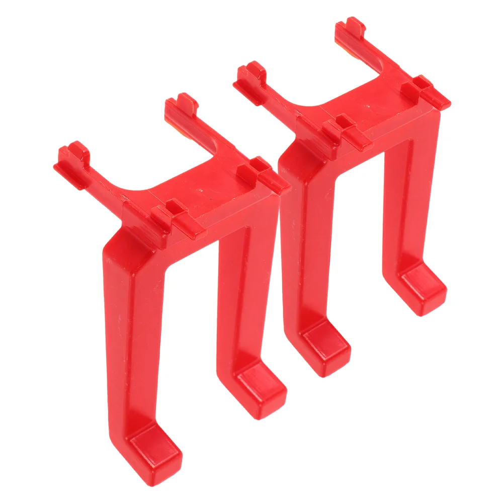 

2 Pcs Car Wash Tool Hook Pegboard Garage Hooks for Hanging Open Clip Red Plastic