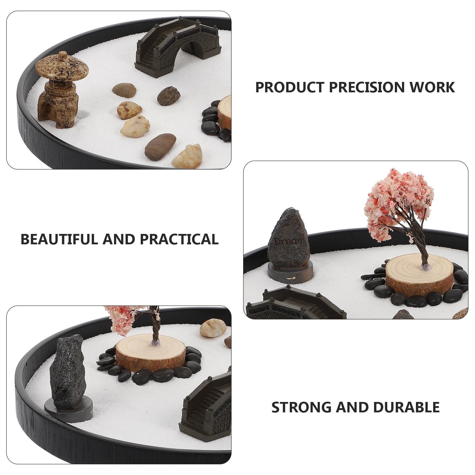 1 Zestaw Okrągłych Dekoracji z Piaskiem, Mikro Krajobraz, Ozdoby do Domu, Biura, na Biurko, Ogród Zen, Zrób To Sam, Dekoracja Stołu z Piaskiem, Basen do Zabawy