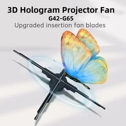 Newest 42-60cm 3D Hologram Fan Projector Wifi LED Holographic Player support Video Shop Supermarket Advertising Display Light