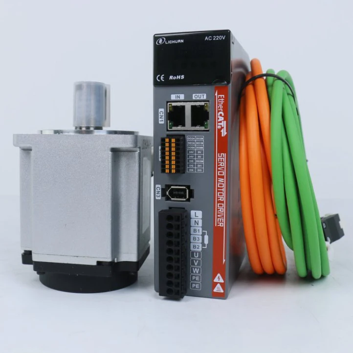 Free shipping Lichuan Ethercat servo motor 750W and 1000W with servo driver LC20E kit 80ST 3000rpm high speed motor for CNC